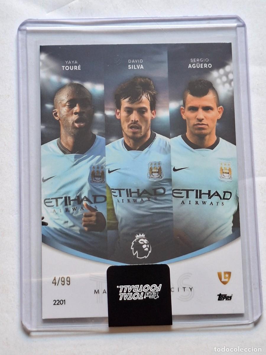 Cromos de f&uacute;tbol: Numerada 04/99 Legend Trios #2201 TAUR&Eacute;-SILVA-AG&Uuml;ERO (Manchester City) TOPPS Total Football 2025-26