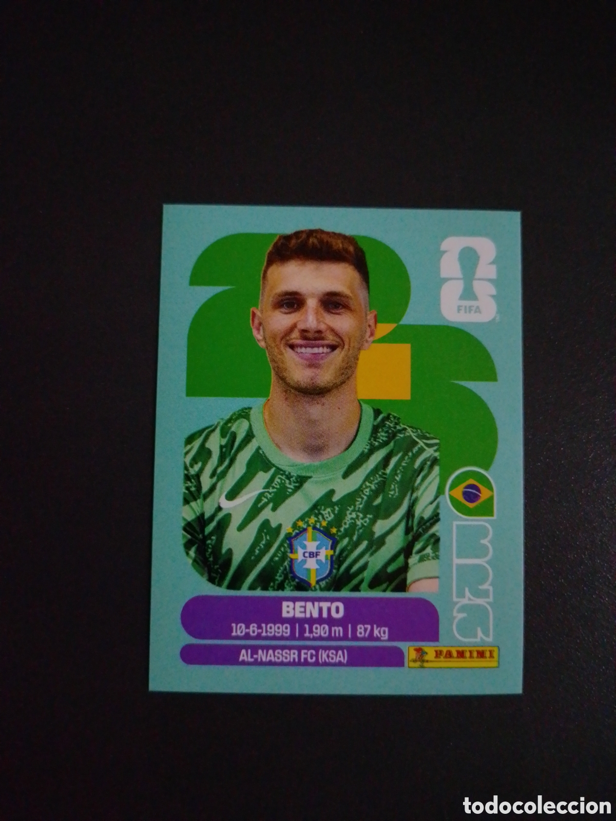 Cromos de f&uacute;tbol: CROMO N&Uacute;MERO 3 BENTO BRASIL. MUNDIAL 2026. PANINI.