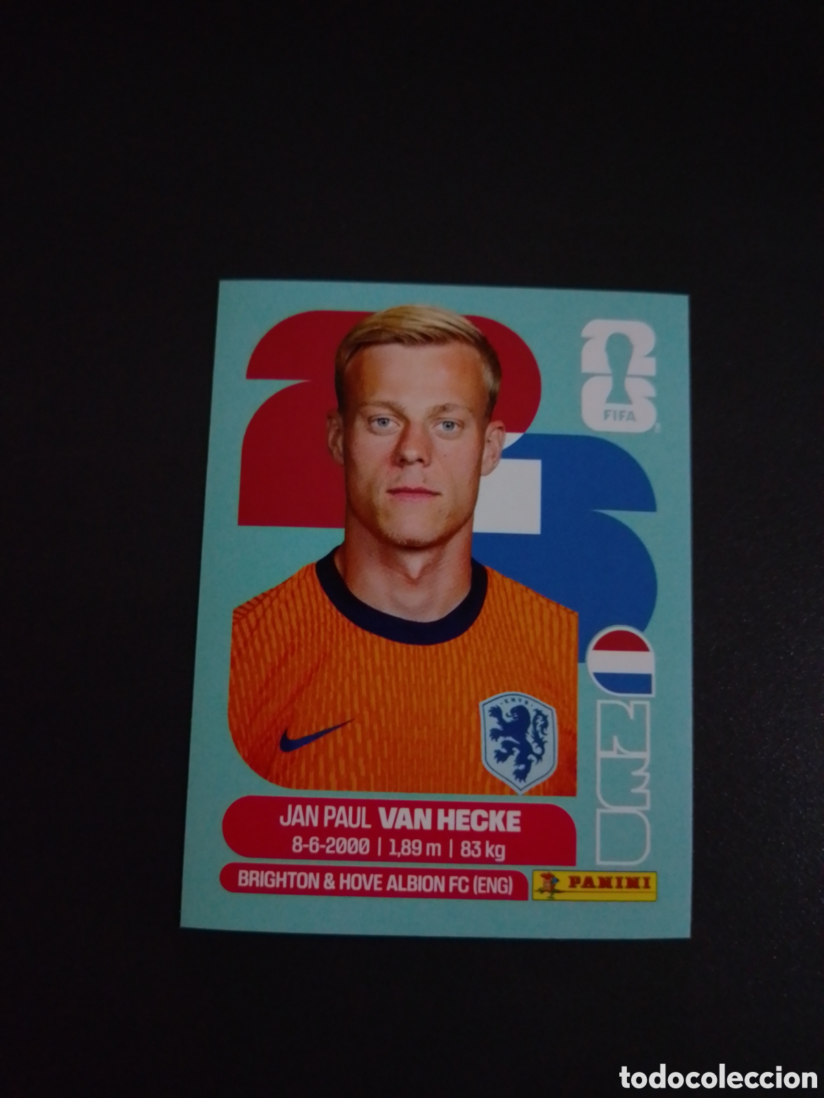 Cromos de f&uacute;tbol: CROMO N&Uacute;MERO 9 VAN HECKE PA&Iacute;SES BAJOS. MUNDIAL 2026. PANINI.