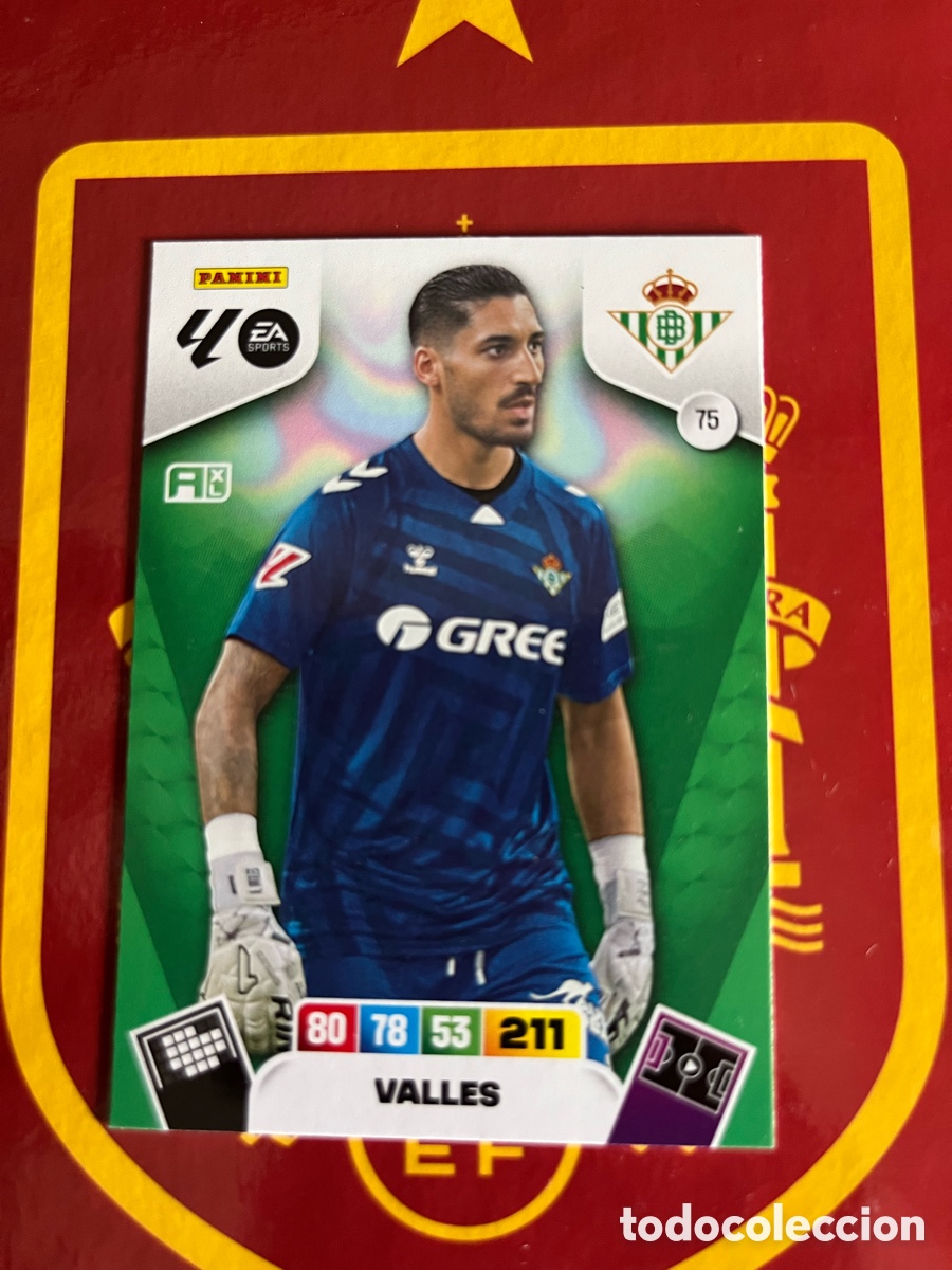 Cromos de f&uacute;tbol: 75 VALLES ADRENALYN 2025 2026 25 26 REAL BETIS