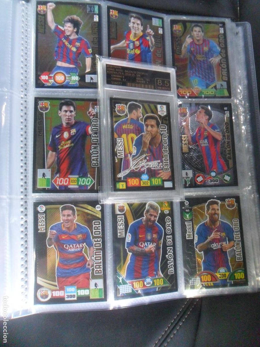 Figurine di Calcio: LOTE 74 CROMO BAL&Oacute;N DE ORO ADRENALYN 2009 2010 A 2025 2026. TODOS LOS MESSI CRISTIANO RONALDO PANINI