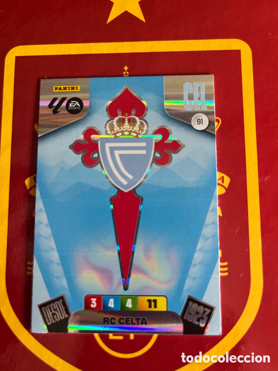 Cromos de f&uacute;tbol: 91 ESCUDO LOGO CELTA DE VIGO ADRENALYN 2025 2026 25 26