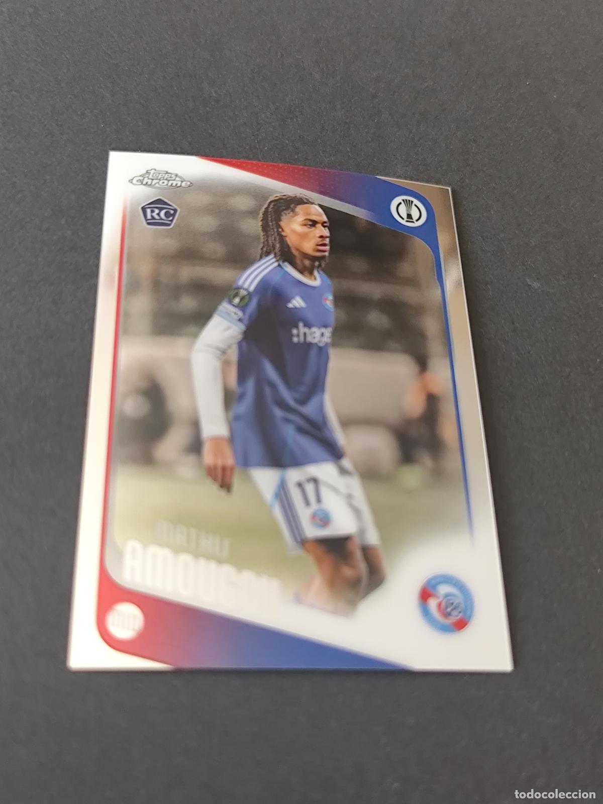 Figurine di Calcio: 177 MATHIS AMOUGOU RC STRASBOURG ALSACE TOPPS UCC CHROME 2025 2026 25 26