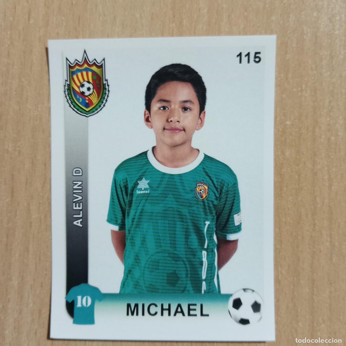Cromos de f&uacute;tbol: MICHAEL - JUGADOR - ALEV&Iacute;N D - TAVERNES BLANQUES CLUB F&Uacute;TBOL -STICKER CROMO N&ordm; 115 - A&Ntilde;O 2018.