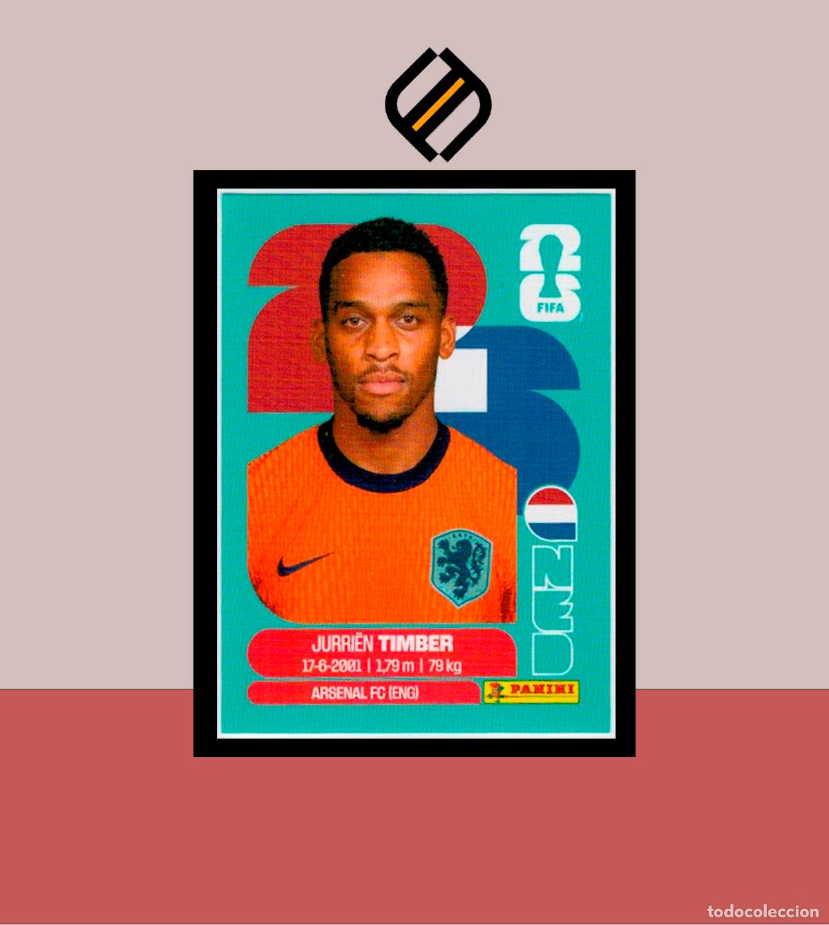 Cromos de f&uacute;tbol: PANINI FIFA CLUB WORLD CUP 2026 26 NED 5 JURIEN TIMBER HOLANDA STICKER MUNDIAL MEX CAN USA LIGA