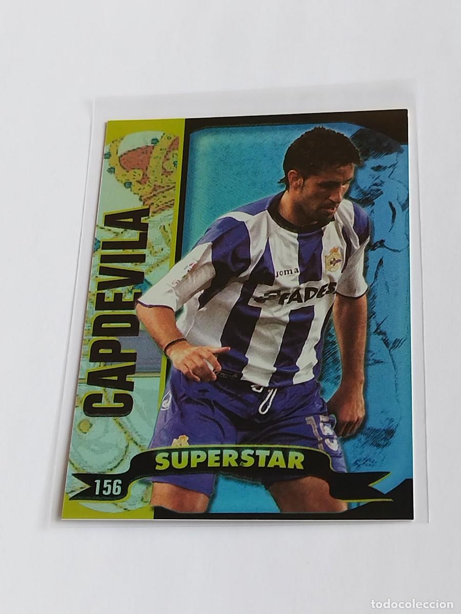 Cromos de f&uacute;tbol: CAPDEVILA SUPERSTAR BRILLO LISO #156 RC DEPORTIVO - MUNDICROMO TOP LA LIGA 2004 2005 04 05 BRILLANTE