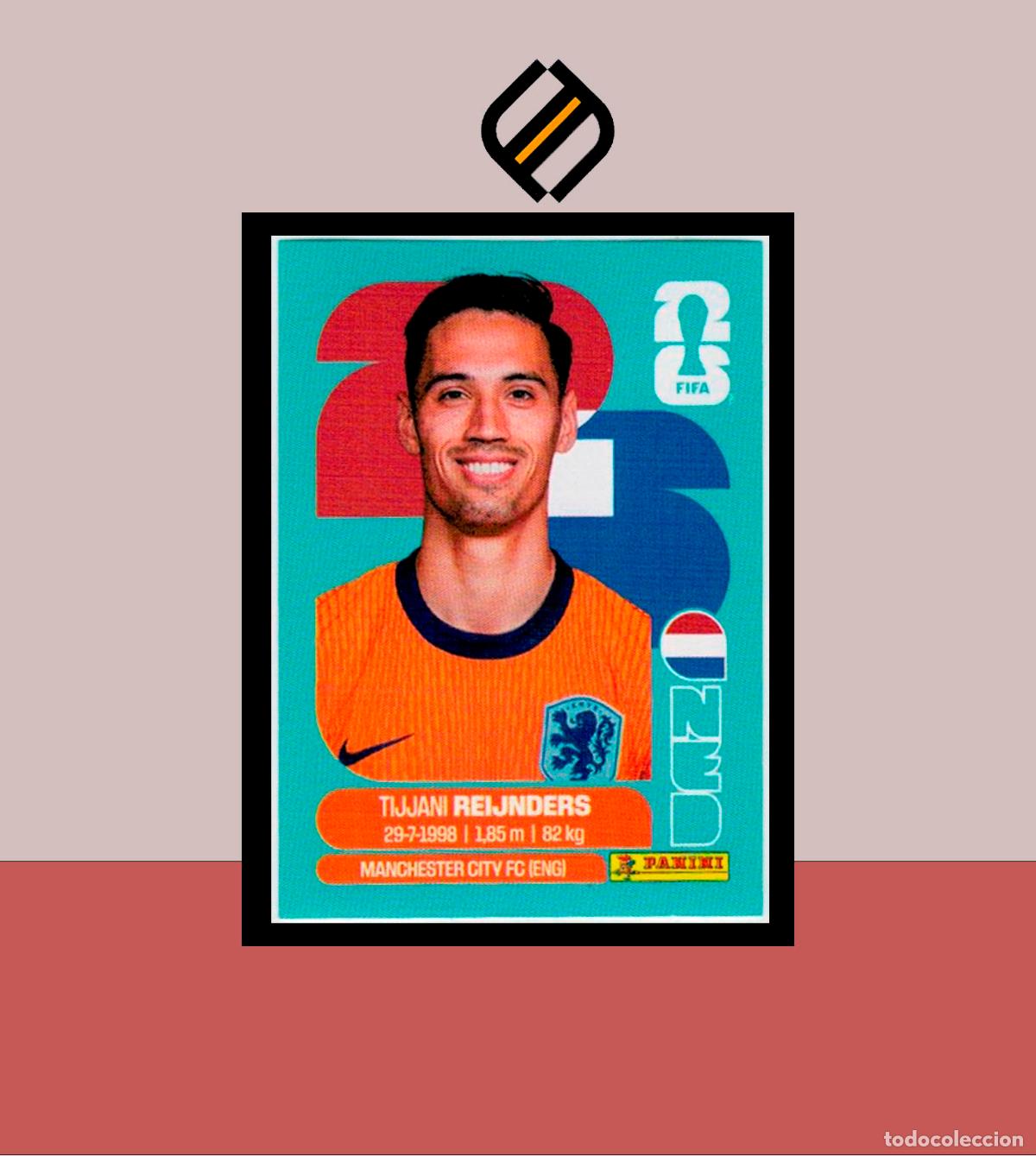 Cromos de f&uacute;tbol: PANINI FIFA CLUB WORLD CUP 2026 26 NED 10 TIJANI REJINDERS HOLANDA STICKER MUNDIAL MEX CAN USA LIGA
