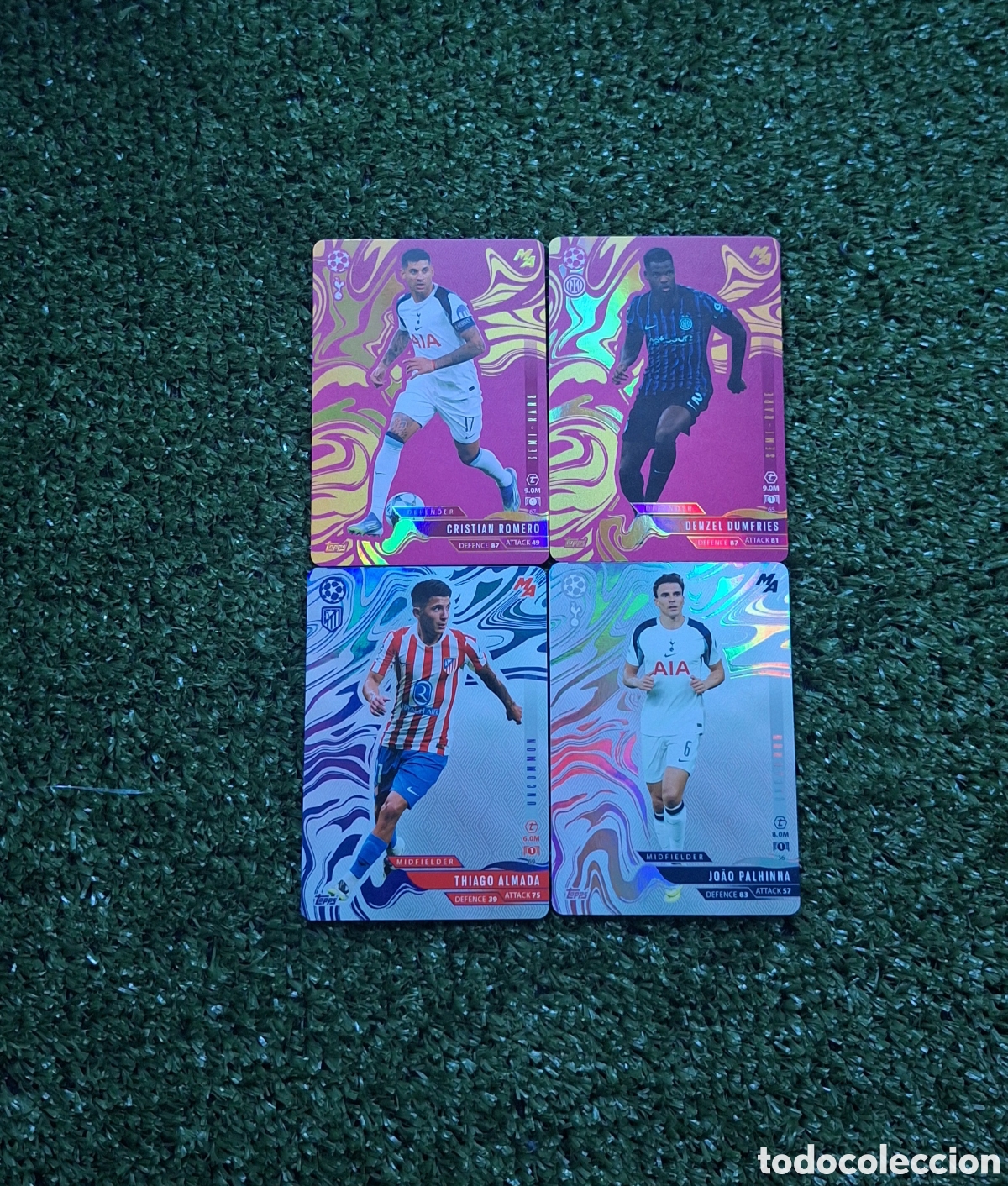 Cromos de f&uacute;tbol: Lote cartas poco com&uacute;n y semi-rara Match Attax Madness