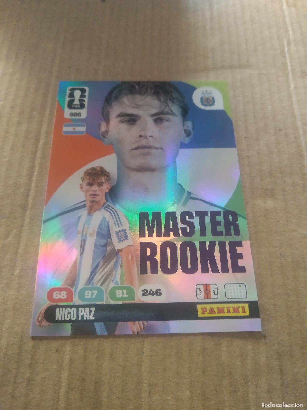 Cromos de f&uacute;tbol: 608 NICO PAZ ROOKIE ARGENTINA CROMO FUTBOL PANINI ADRENALYN MUNDIAL 2026 WORLD CUP