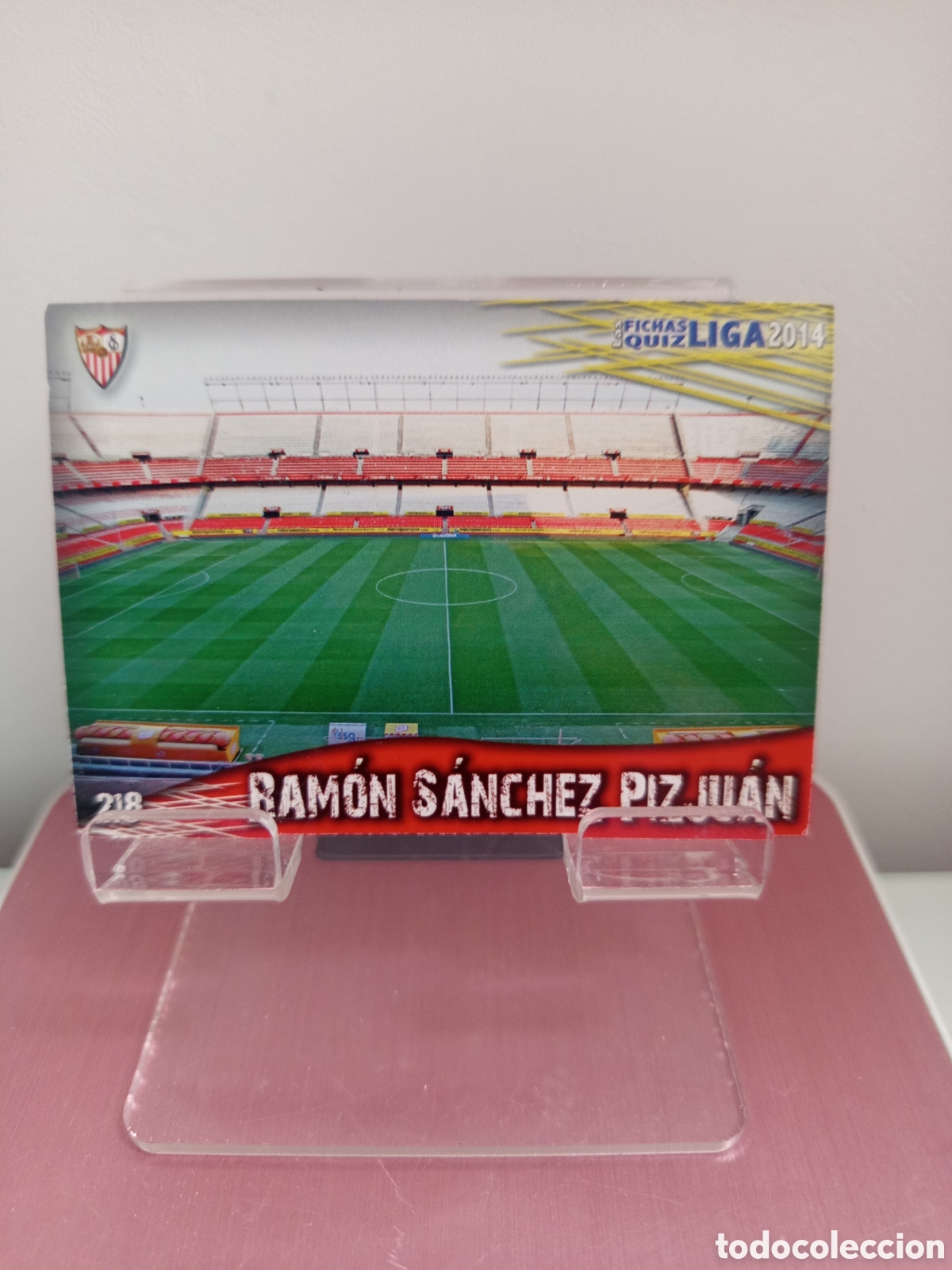Cromos de f&uacute;tbol: ❇️ CROMO ⚽ ESTADIO RAM&Oacute;N S&Aacute;NCHEZ PIZJUAN SEVILLA 218 FICHAS LIGA QUIZ 2014 13 14 2013 MUNDICROMO ❇️