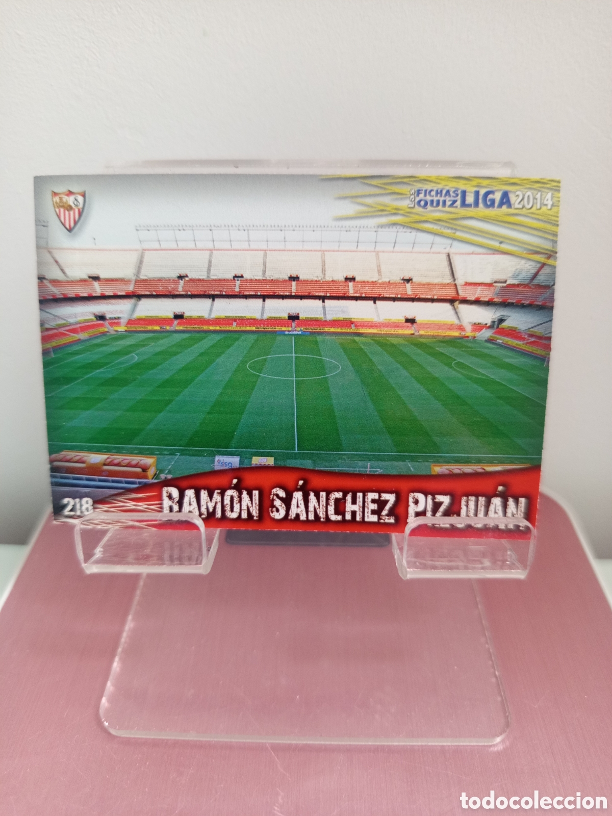Cromos de f&uacute;tbol: ❇️ CROMO ⚽ ESTADIO RAM&Oacute;N S&Aacute;NCHEZ PIZJUAN SEVILLA 218 FICHAS LIGA QUIZ 2014 13 14 2013 MUNDICROMO ❇️