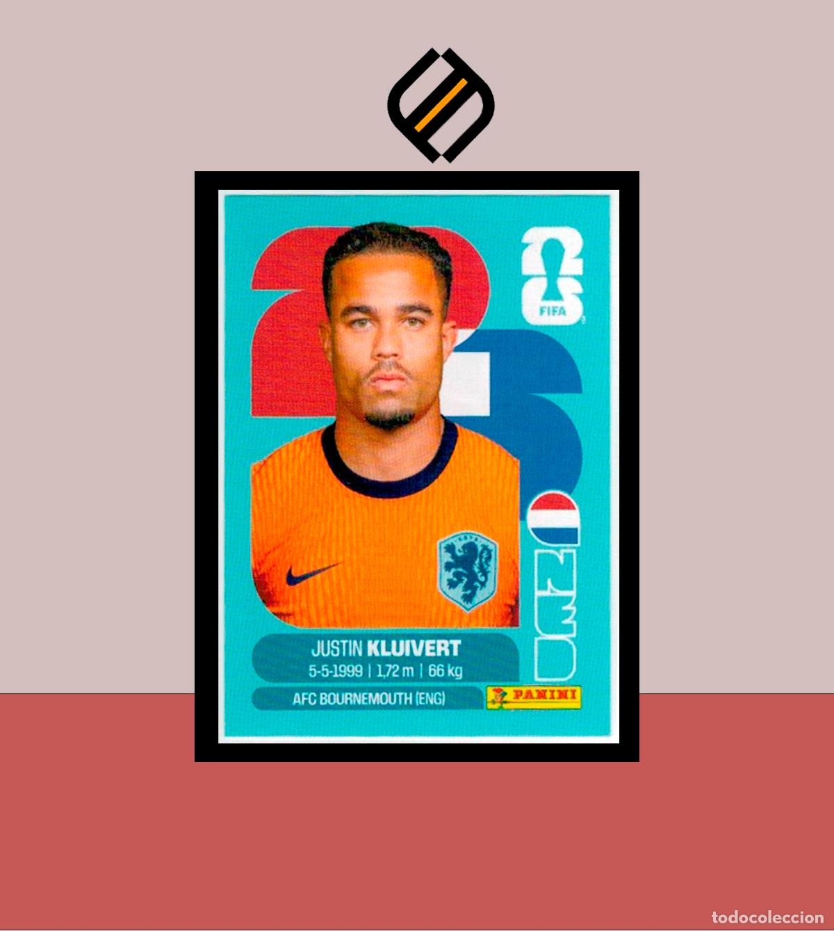Cromos de f&uacute;tbol: PANINI FIFA CLUB WORLD CUP 2026 26 NED 16 JUSTIN KLUIVERT HOLANDA STICKER MUNDIAL MEX CAN USA LIGA