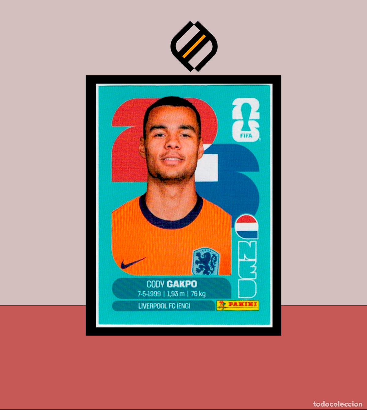 Cromos de f&uacute;tbol: PANINI FIFA CLUB WORLD CUP 2026 26 NED 20 GODY GAKPO HOLANDA STICKER MUNDIAL MEX CAN USA LIGA