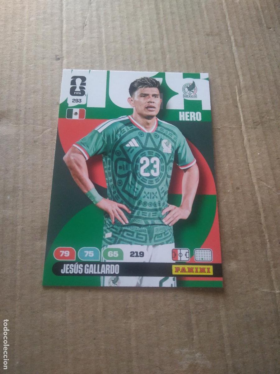 Cromos de f&uacute;tbol: 293 JESUS GALLARDO MEXICO CROMO FUTBOL PANINI ADRENALYN MUNDIAL 2026 WORLD CUP