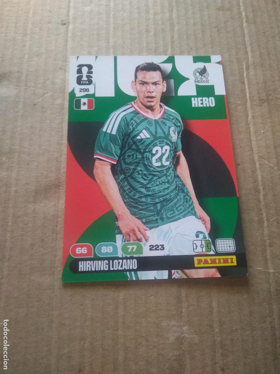 Cromos de f&uacute;tbol: 296 HIRVING LOZANO MEXICO CROMO FUTBOL PANINI ADRENALYN MUNDIAL 2026 WORLD CUP