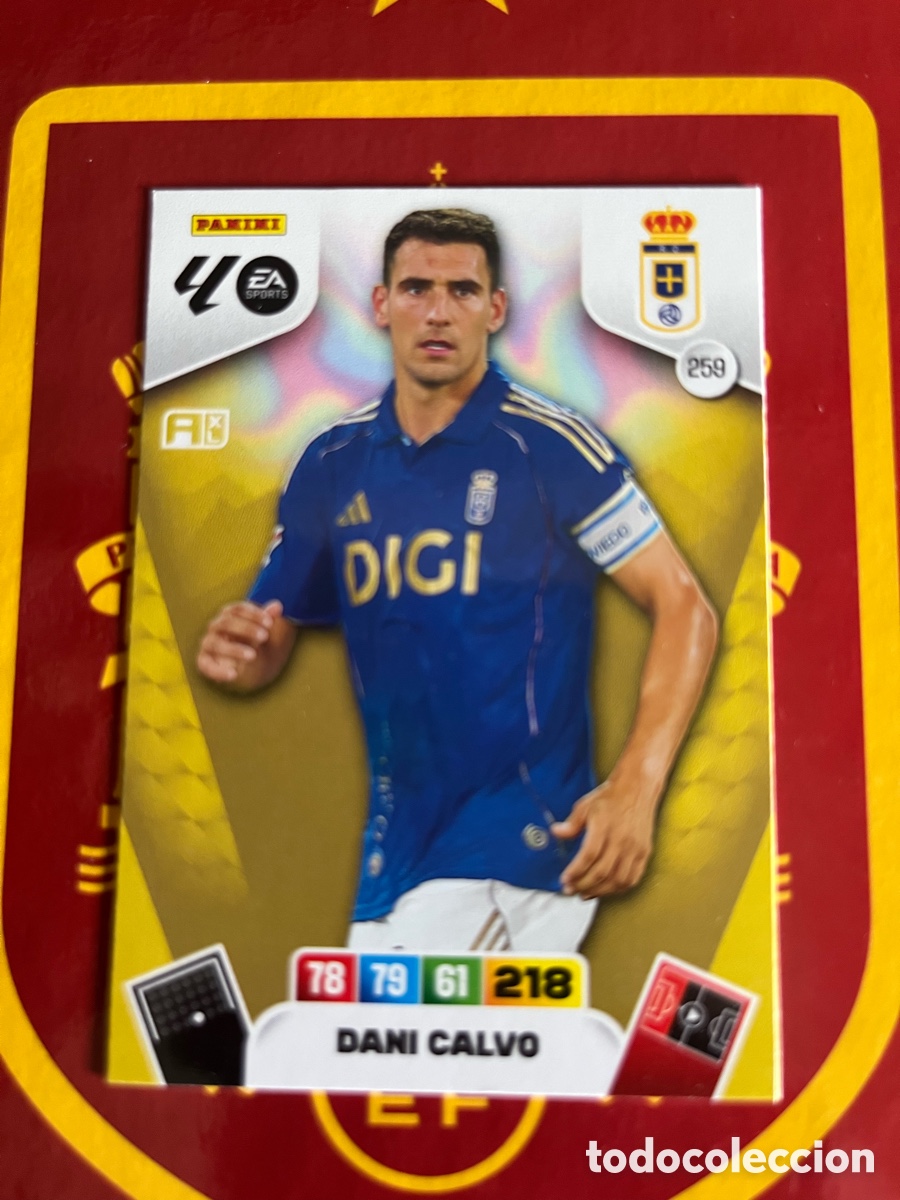 Cromos de f&uacute;tbol: 259 DANI CALVO ADRENALYN 2025 2026 25 26 REAL OVIEDO