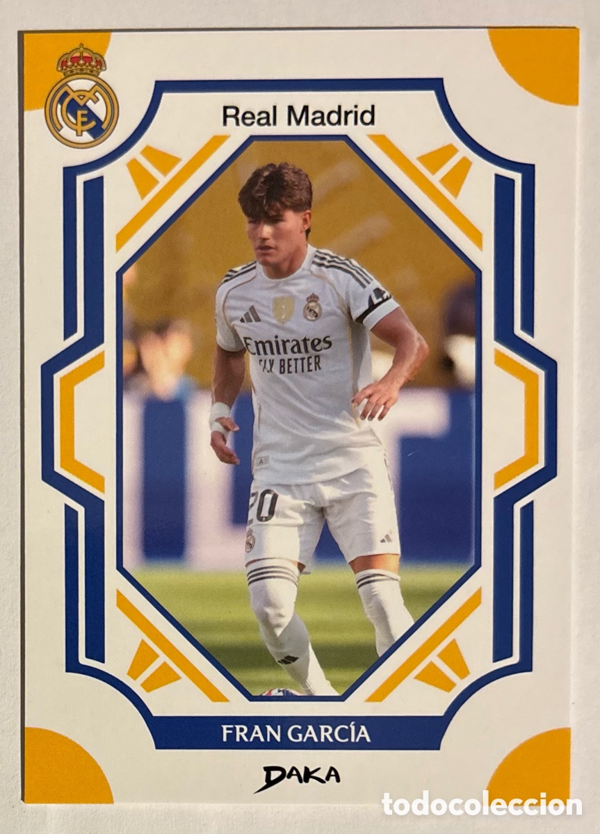 Cromos de f&uacute;tbol: FRAN GARC&Iacute;A. CARTA DAKA TOP AUDIENCE REAL MADRID CF 2025/26. #RM-20-B.