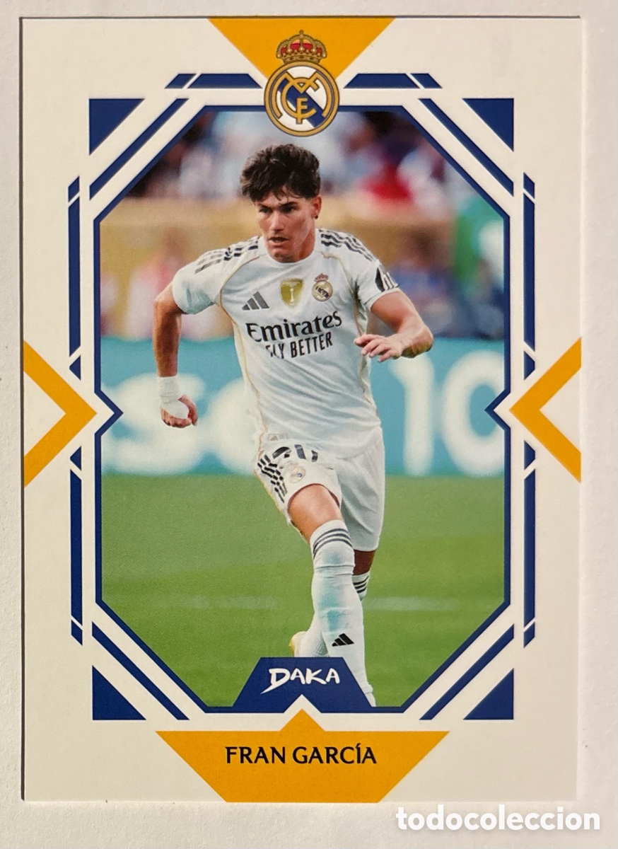 Cromos de f&uacute;tbol: FRAN GARC&Iacute;A. CARTA DAKA TOP AUDIENCE REAL MADRID CF 2025/26. #RM-20-A.