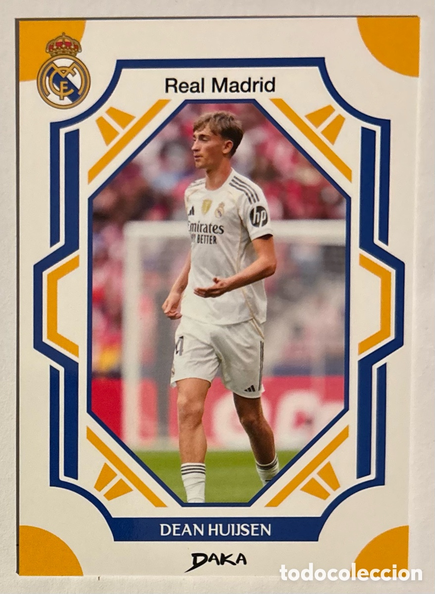 Cromos de f&uacute;tbol: DEAN HUIJSEN. CARTA DAKA TOP AUDIENCE REAL MADRID CF 2025/26. #RM-14-B.