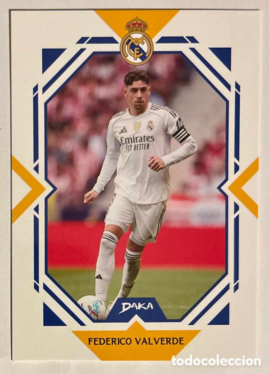 Cromos de f&uacute;tbol: FEDERICO VALVERDE. CARTA DAKA TOP AUDIENCE REAL MADRID CF 2025/26. #RM-9-A.