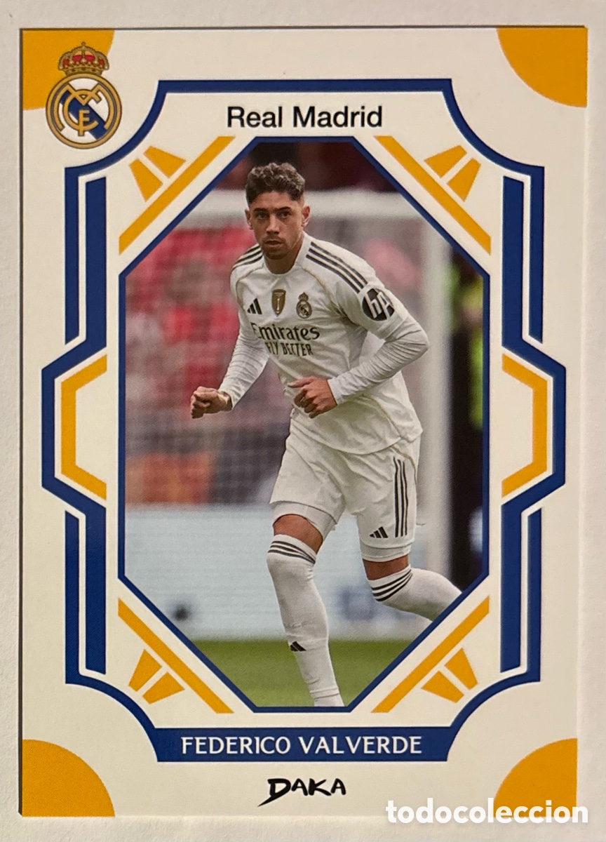Cromos de f&uacute;tbol: FEDERICO VALVERDE. CARTA DAKA TOP AUDIENCE REAL MADRID CF 2025/26. #RM-9-B.