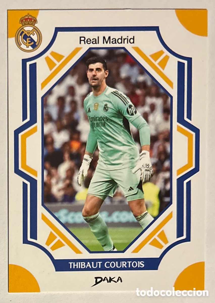 Cromos de f&uacute;tbol: THIBAUT COURTOIS. CARTA DAKA TOP AUDIENCE REAL MADRID CF 2025/26. #RM-22-B.
