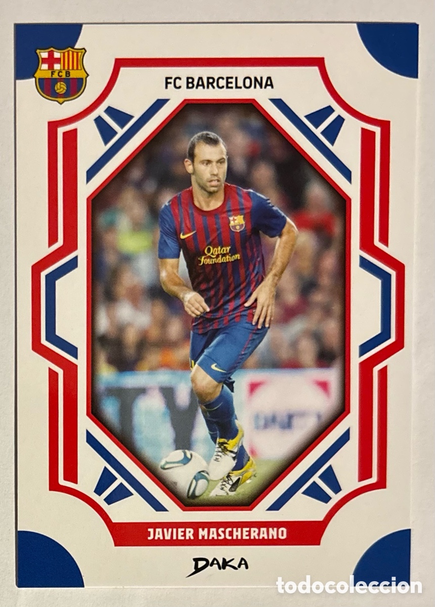 Cromos de f&uacute;tbol: JAVIER MASCHERANO. CARTA DAKA TOP AUDIENCE FC BARCELONA 2025/26. #FCB-26-B.