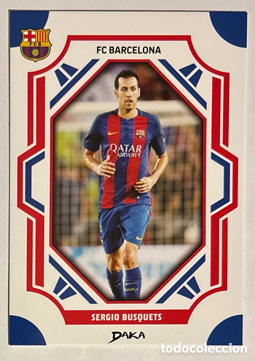 Cromos de f&uacute;tbol: SERGIO BUSQUETS. CARTA DAKA TOP AUDIENCE FC BARCELONA 2025/26. #FCB-24-B.