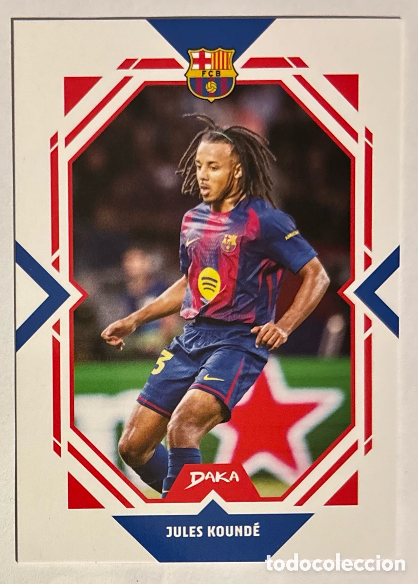 Cromos de f&uacute;tbol: JULES KUND&Eacute;. CARTA DAKA TOP AUDIENCE FC BARCELONA 2025/26. #FCB-15-A.