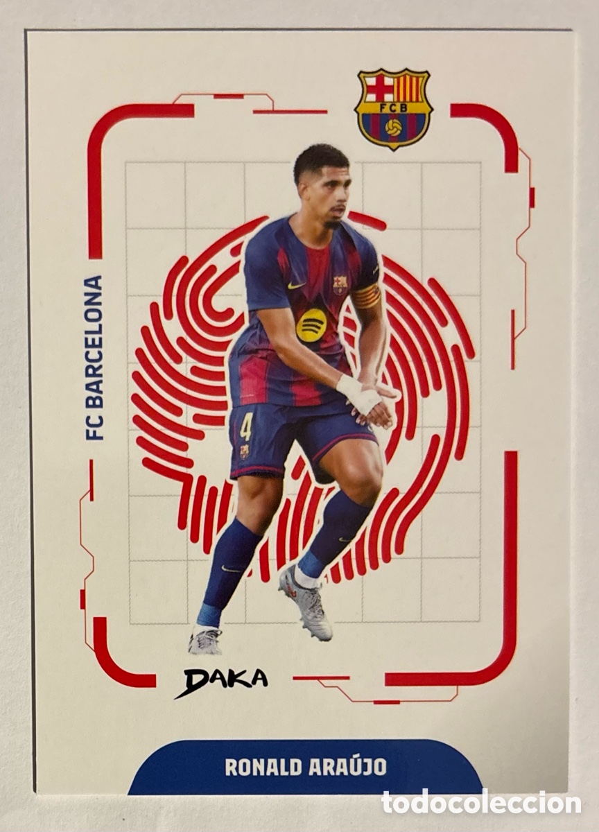 Cromos de f&uacute;tbol: RONALD ARAUJO. CARTA LOCKED DAKA TOP AUDIENCE FC BARCELONA 2025/26. #EK-3.