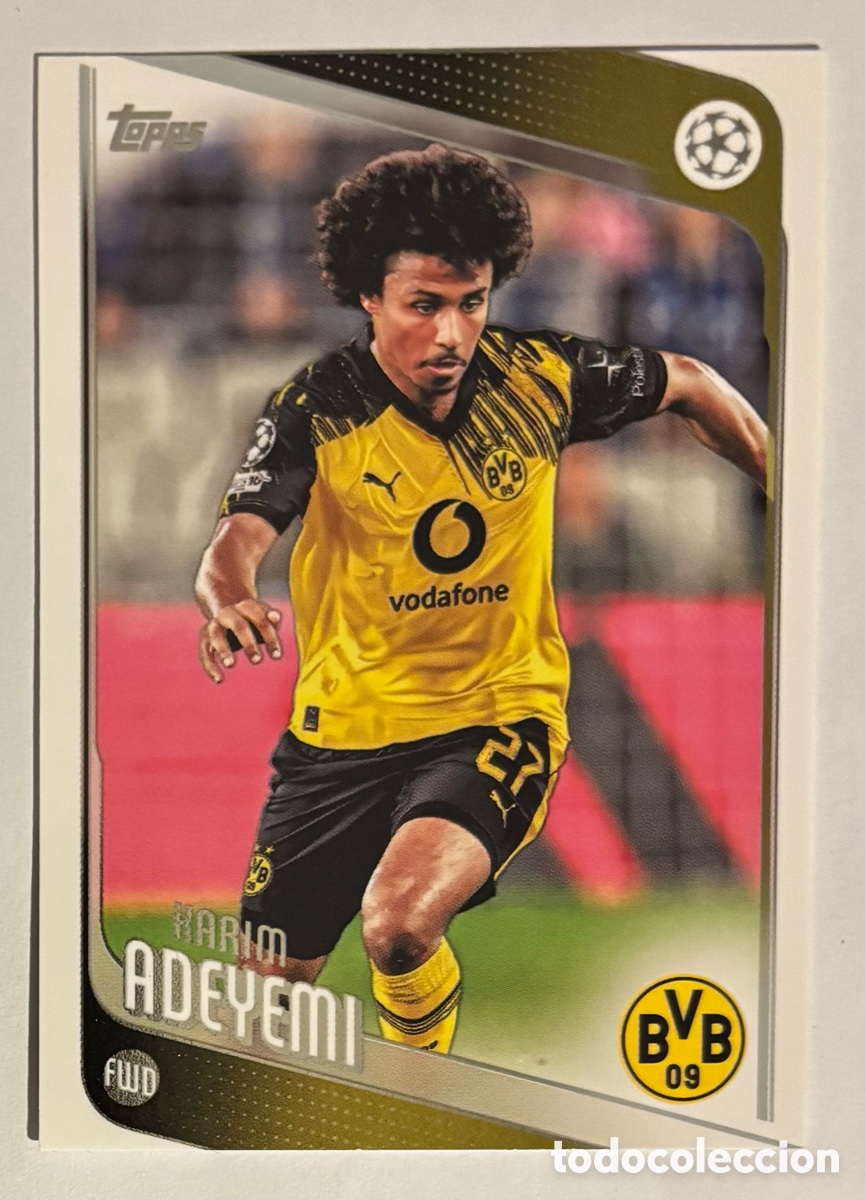 Cromos de f&uacute;tbol: KARIM ADEYEMI (BORUSSIA DORMJNT). CARTA TOPPS UEFA COMPETITIONS 2025/26. #128.