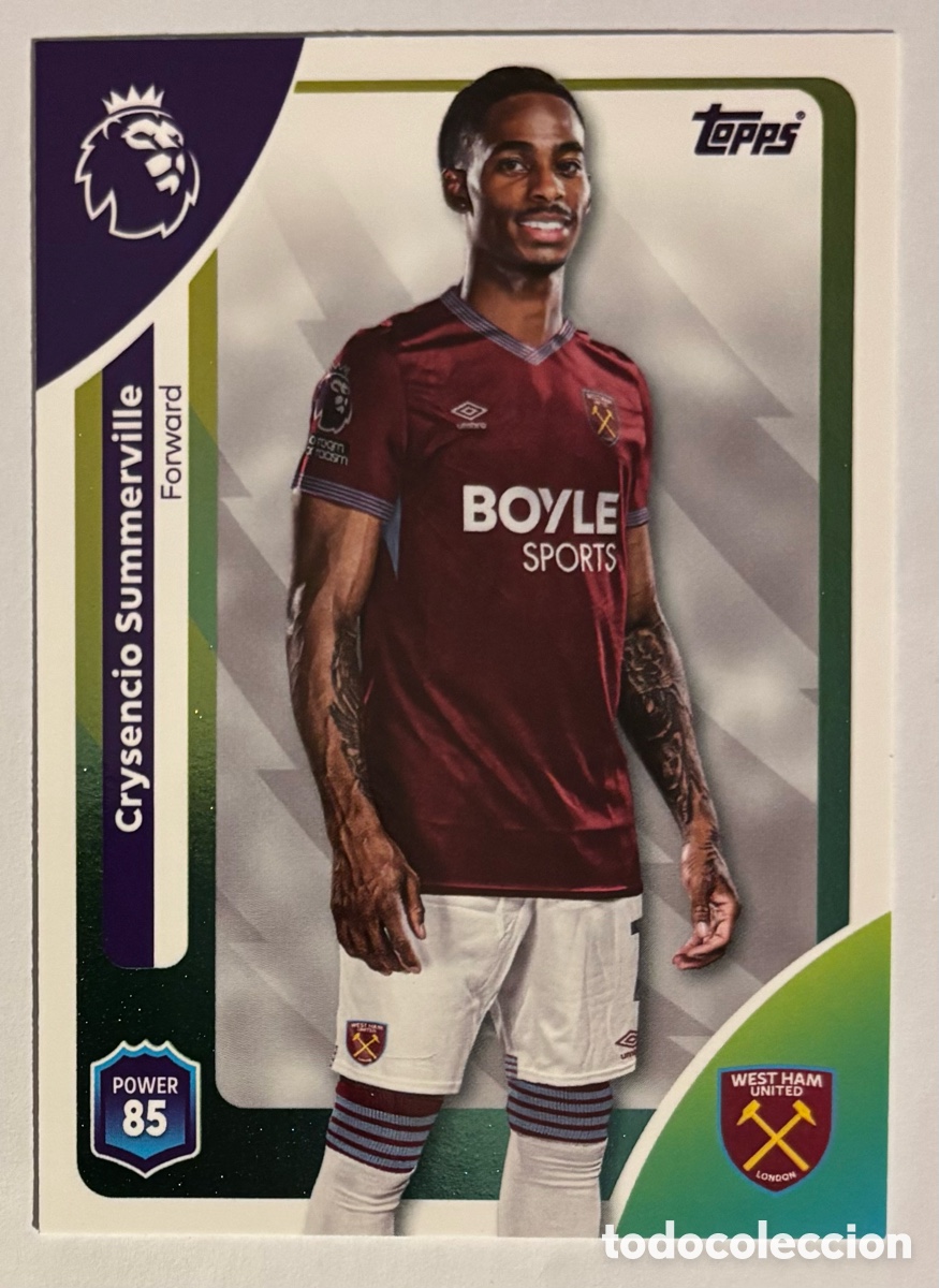Cromos de f&uacute;tbol: CRYSENCIO SUMMERVILLE (WEST HAM UNITED). CARTA TOPPS PREMIER LEAGUE 2025/26. #283.