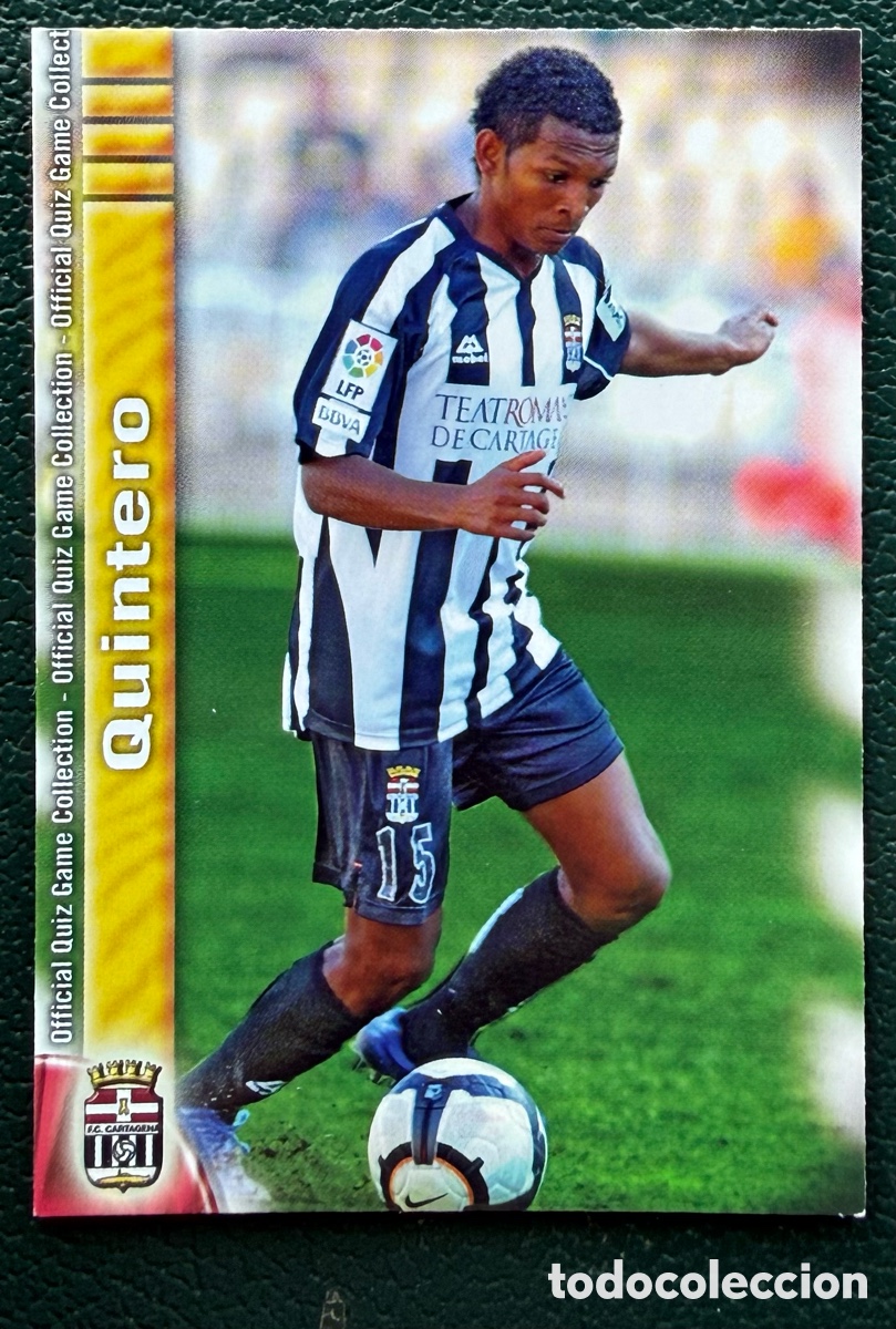 Cromos de f&uacute;tbol: 1148 QUINTERO FC CARTAGENA FICHAS ALBUM MUNDICROMO 2009 2010 09 10