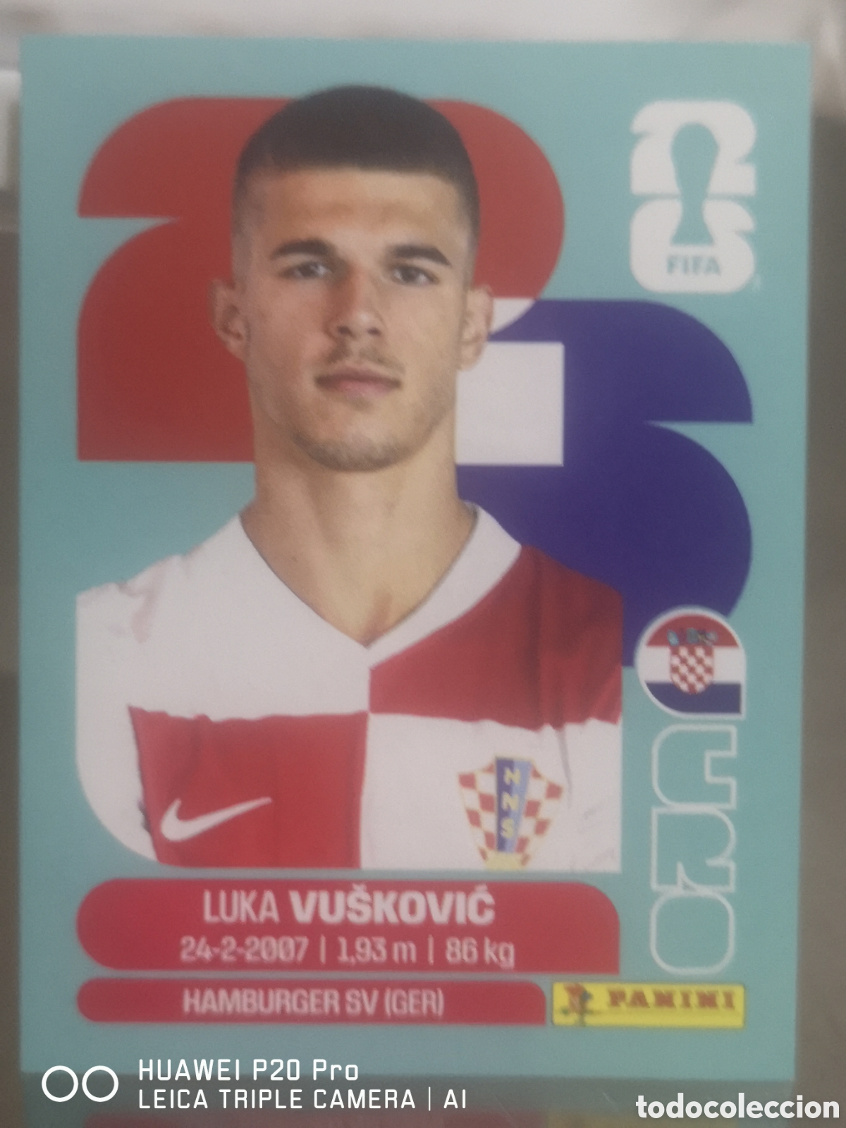 Cromos de f&uacute;tbol: FIFA WORLD CUP MUNDIAL 2026 LUKA VUSKOVIC - CRO 6