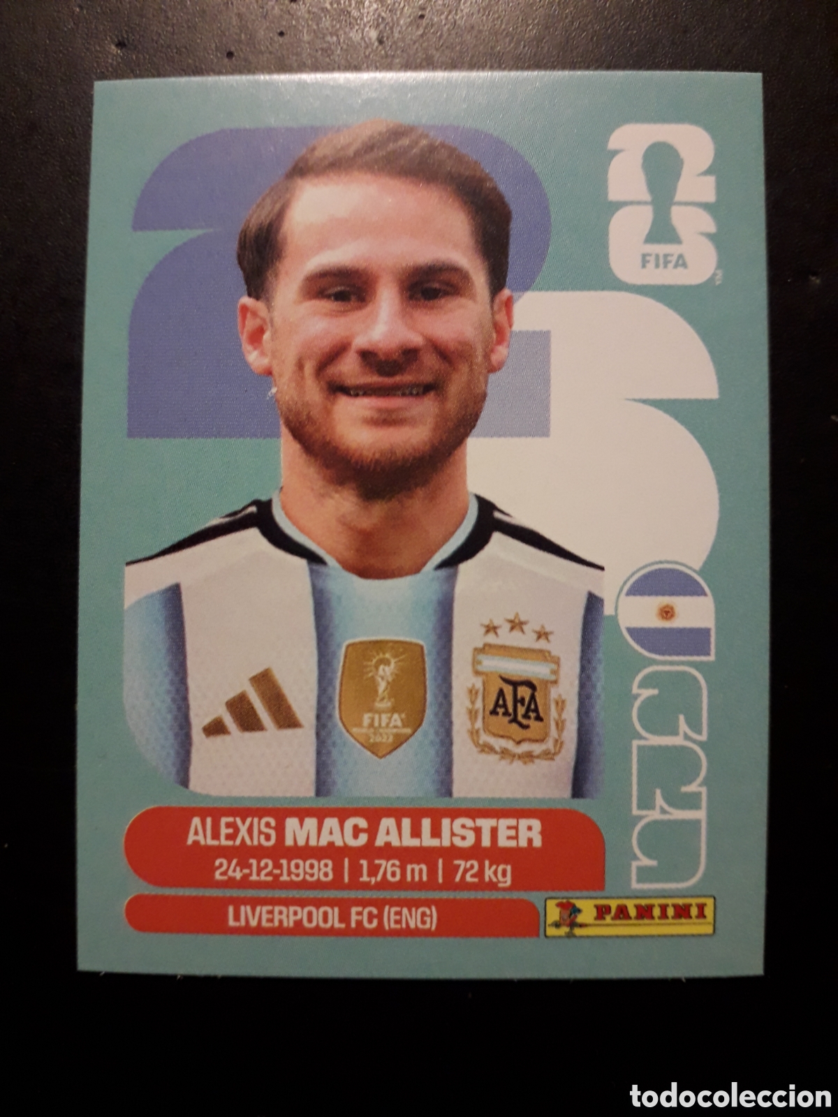Football Stickers: MAC ALLISTER ARGENTINA ARG 9 MUNDIAL F&Uacute;TBOL 2026 FIFA WORLD CUP PANINI SIN PEGAR PEDIDO M&Iacute;NIMO 3&euro;