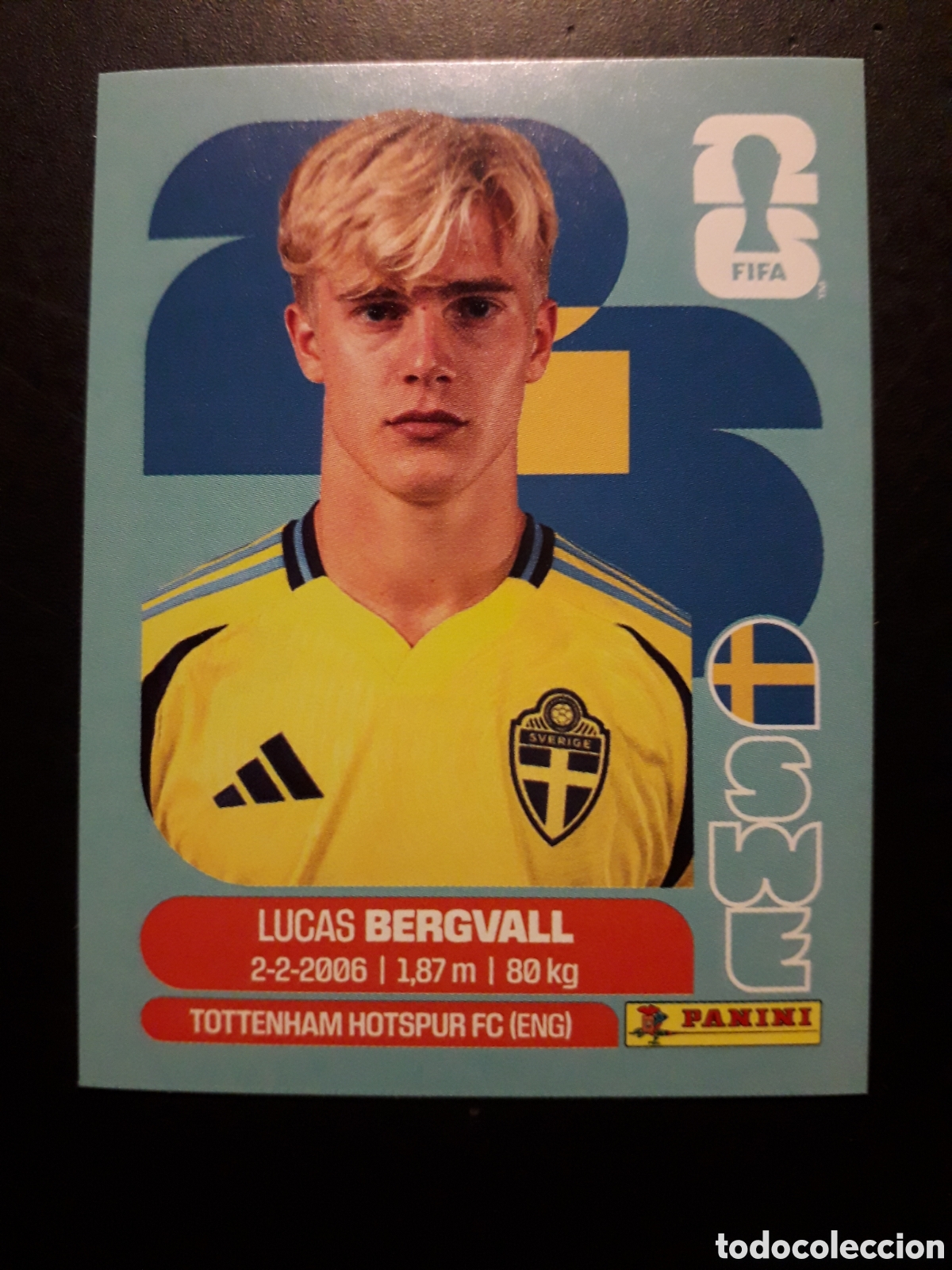 Cromos de f&uacute;tbol: BERGVALL SUECIA SWE 8 MUNDIAL F&Uacute;TBOL 2026 FIFA WORLD CUP PANINI SIN PEGAR PEDIDO M&Iacute;NIMO 3&euro;.