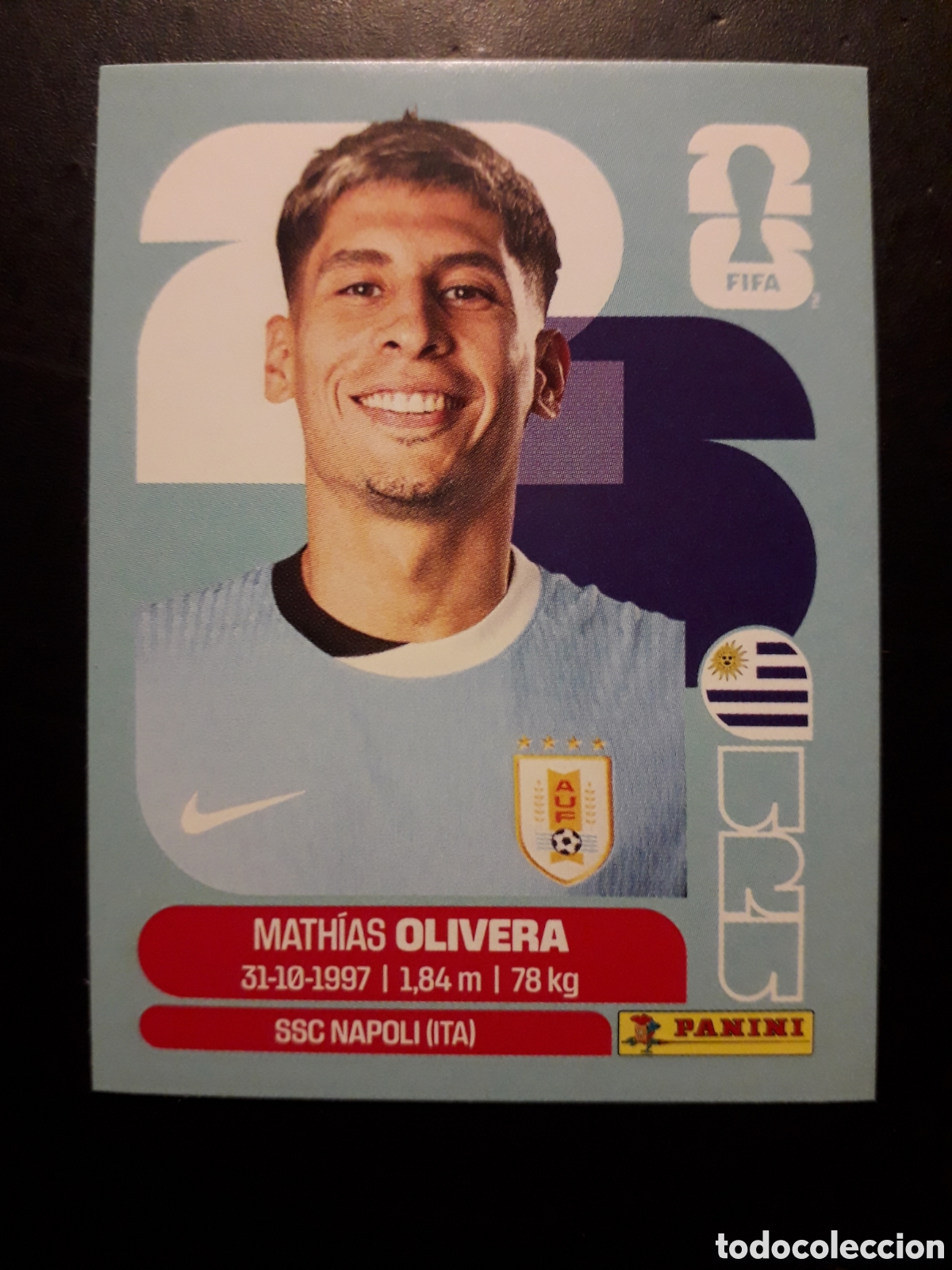 Figurine di Calcio: OLIVERA URUGUAY URU 7 MUNDIAL F&Uacute;TBOL 2026 FIFA WORLD CUP PANINI SIN PEGAR PEDIDO M&Iacute;NIMO 3&euro;