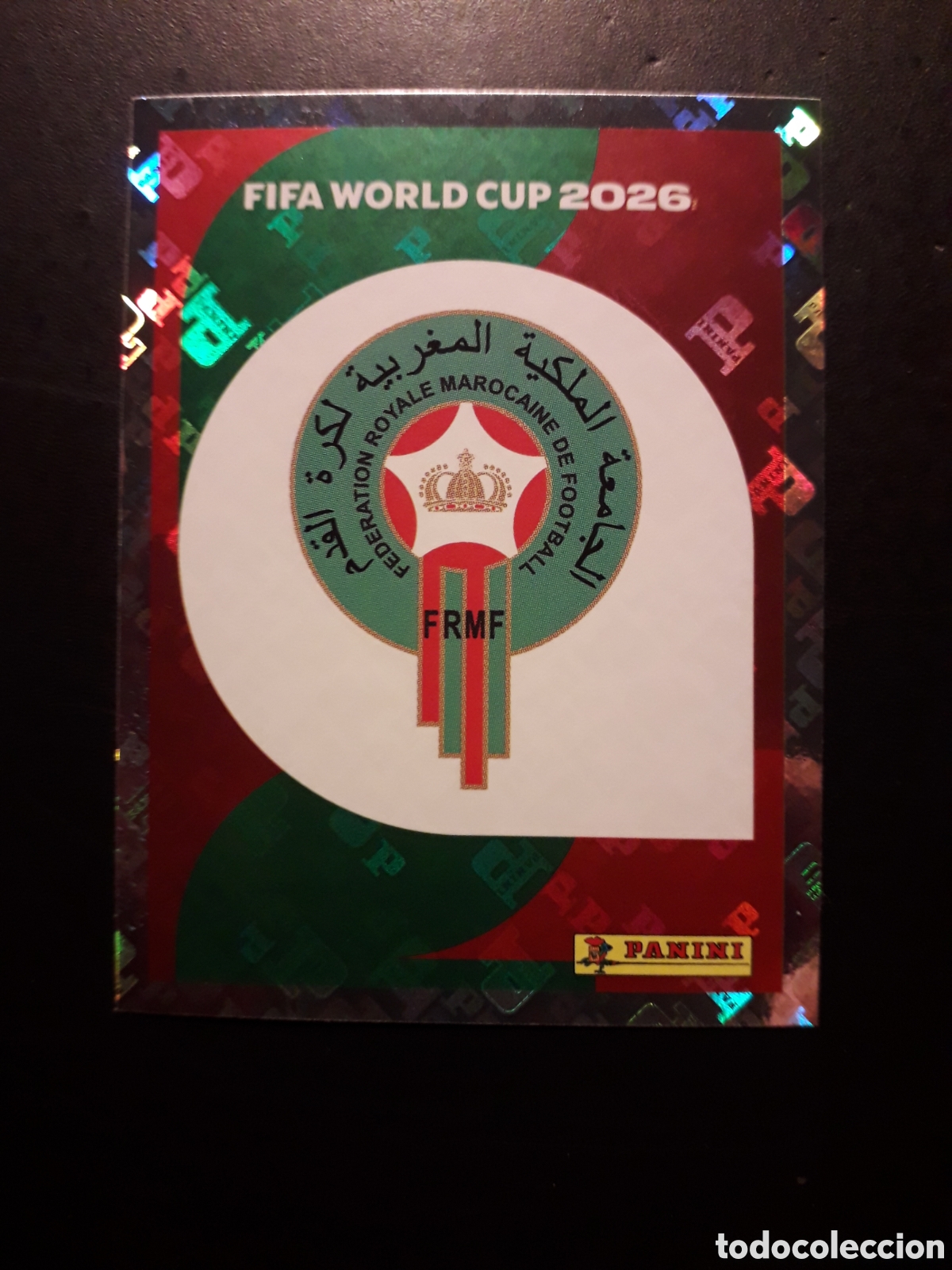 Cromos de f&uacute;tbol: ESCUDO MARRUECOS MAR 1 MUNDIAL F&Uacute;TBOL 2026 FIFA WORLD CUP PANINI SIN PEGAR PEDIDO M&Iacute;NIMO 3&euro;