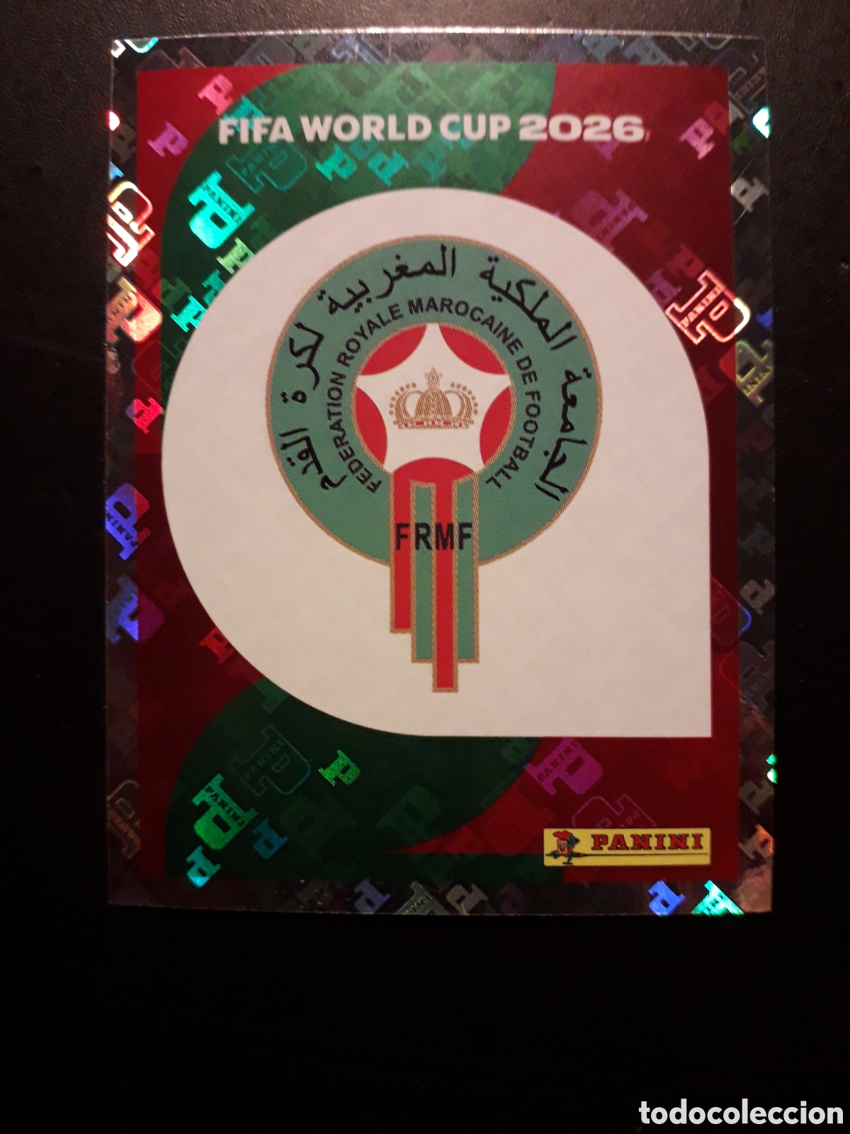 Cromos de f&uacute;tbol: ESCUDO MARRUECOS MAR 1 MUNDIAL F&Uacute;TBOL 2026 FIFA WORLD CUP PANINI SIN PEGAR PEDIDO M&Iacute;NIMO 3&euro;.