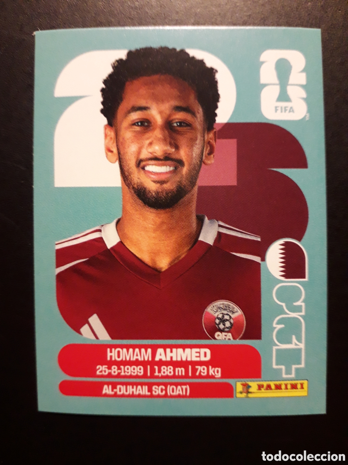 Cromos de f&uacute;tbol: AHMED QATAR QAT 5 MUNDIAL F&Uacute;TBOL 2026 FIFA WORLD CUP PANINI SIN PEGAR PEDIDO M&Iacute;NIMO 3&euro;