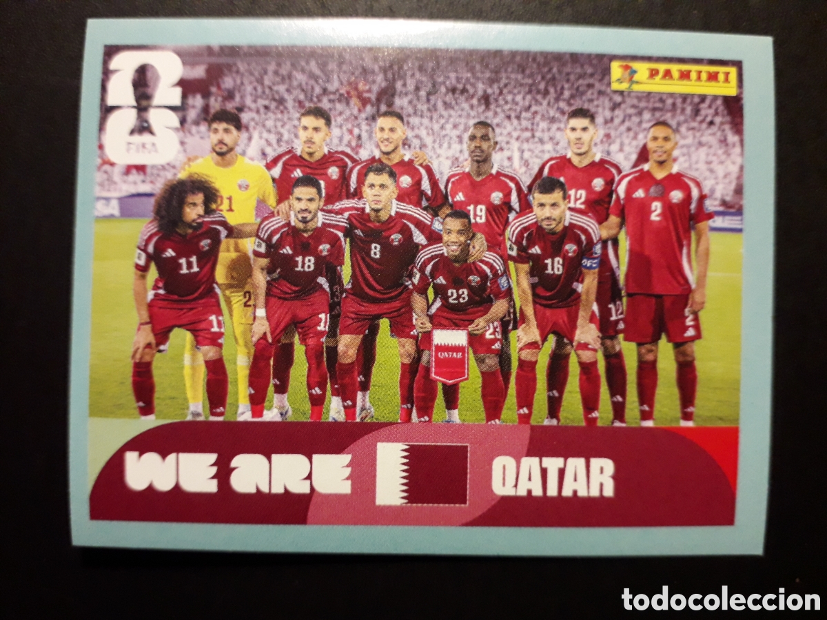 Cromos de f&uacute;tbol: EQUIPO QATAR QAT 13 MUNDIAL F&Uacute;TBOL 2026 FIFA WORLD CUP PANINI SIN PEGAR PEDIDO M&Iacute;NIMO 3&euro;.