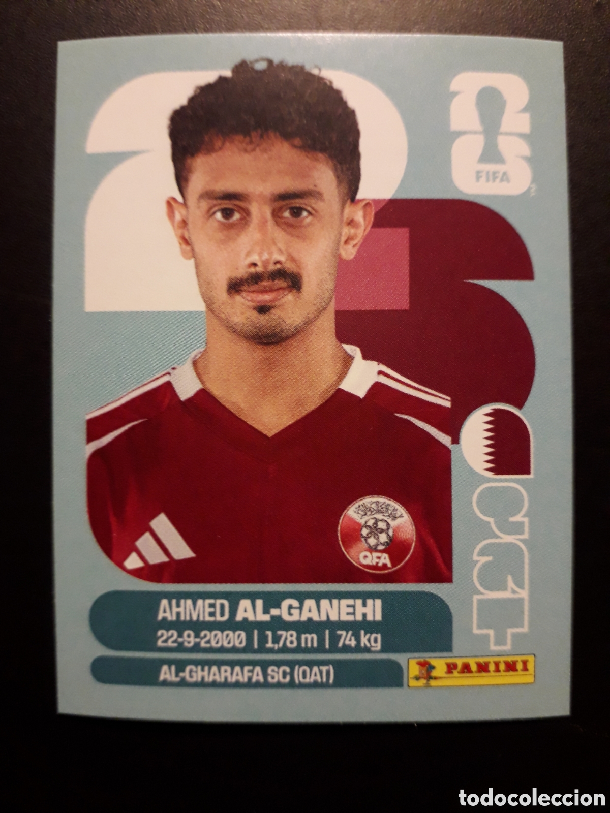 Cromos de f&uacute;tbol: AL GANEHI QATAR QAT 19 MUNDIAL F&Uacute;TBOL 2026 FIFA WORLD CUP PANINI SIN PEGAR PEDIDO M&Iacute;NIMO 3&euro;