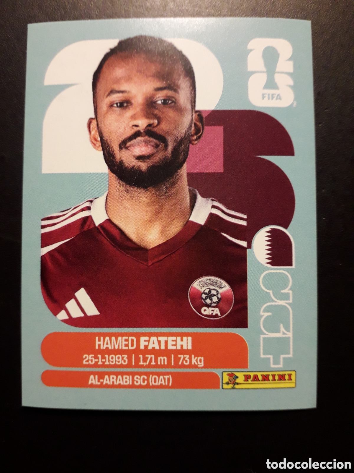 Cromos de f&uacute;tbol: FATEHI QATAR QAT 12 MUNDIAL F&Uacute;TBOL 2026 FIFA WORLD CUP PANINI SIN PEGAR PEDIDO M&Iacute;NIMO 3&euro;