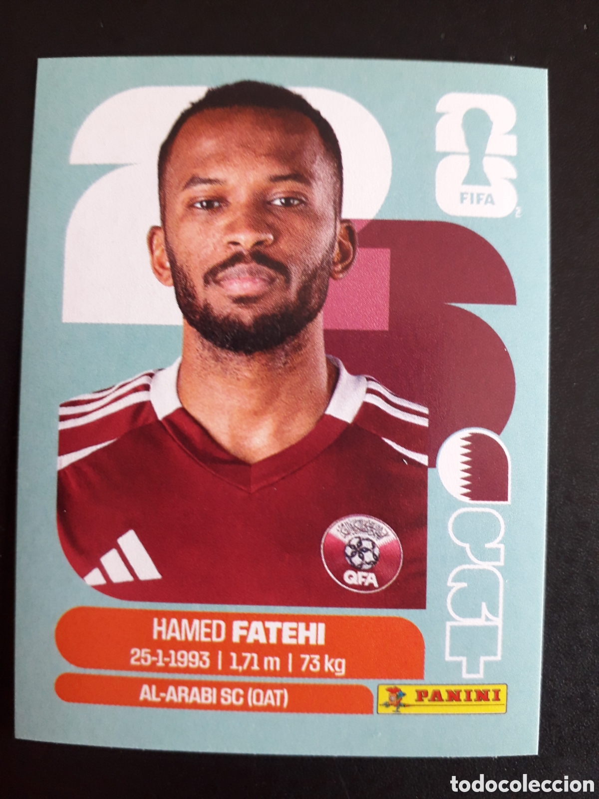 Cromos de f&uacute;tbol: FATEHI QATAR QAT 12 MUNDIAL F&Uacute;TBOL 2026 FIFA WORLD CUP PANINI SIN PEGAR PEDIDO M&Iacute;NIMO 3&euro;