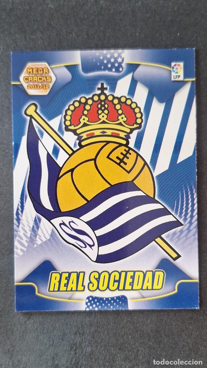 Cromos de f&uacute;tbol: L2 ESCUDO REAL SOCIEDAD 253 PANINI MEGACRACKS 2011 2012 11 12
