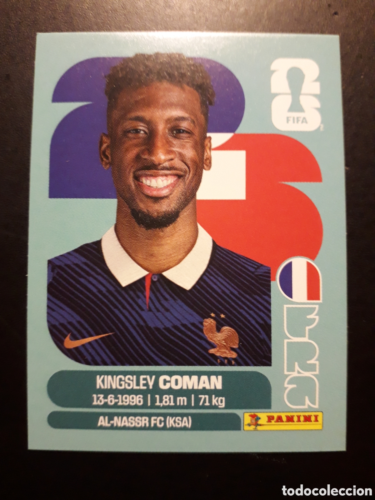 Fu&szlig;ball-Sticker: COMAN FRANCIA FRA 18 MUNDIAL F&Uacute;TBOL 2026 FIFA WORLD CUP PANINI SIN PEGAR PEDIDO M&Iacute;NIMO 3&euro;.
