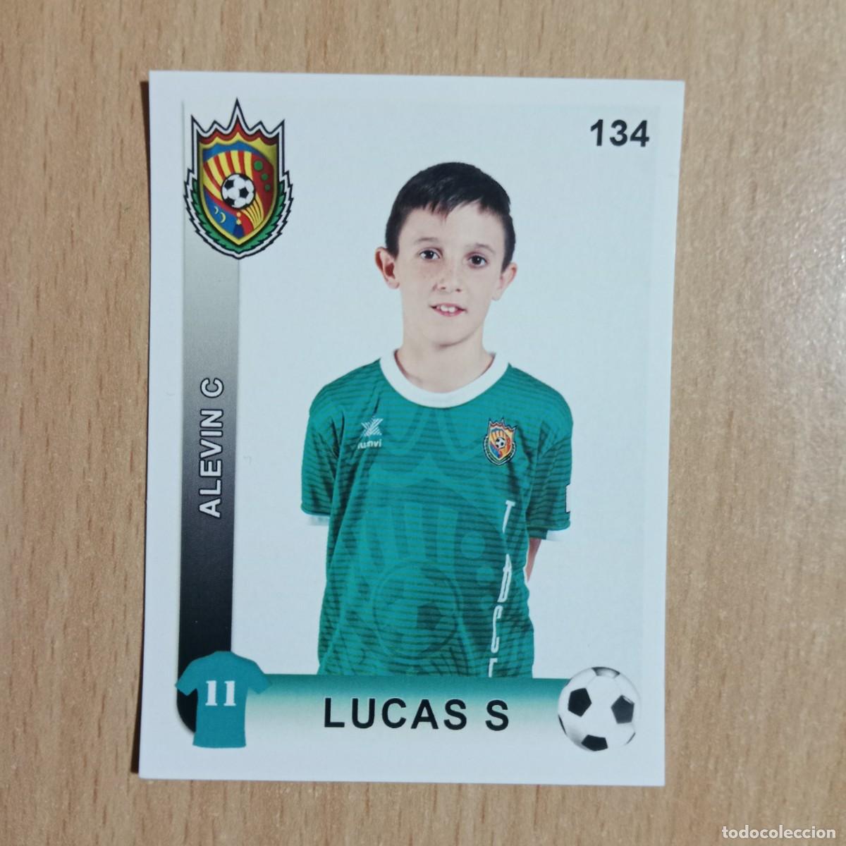 Cromos de f&uacute;tbol: LUCAS S. - JUGADOR - ALEV&Iacute;N C - TAVERNES BLANQUES CLUB F&Uacute;TBOL -STICKER CROMO N&ordm; 134 - A&Ntilde;O 2018.