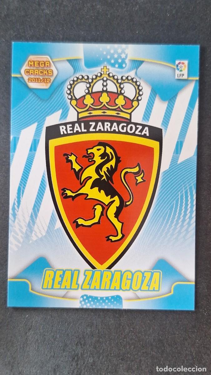 Cromos de f&uacute;tbol: L2 ESCUDO REAL ZARAGOZA 343 PANINI MEGACRACKS 2011 2012 11 12