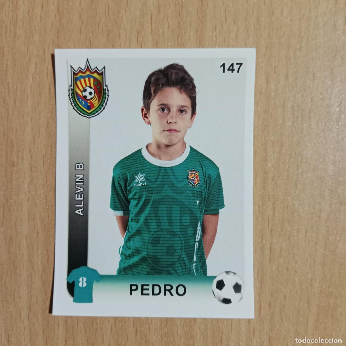 Cromos de f&uacute;tbol: PEDRO - JUGADOR - ALEV&Iacute;N B - TAVERNES BLANQUES CLUB F&Uacute;TBOL -STICKER CROMO N&ordm; 147 - A&Ntilde;O 2018.