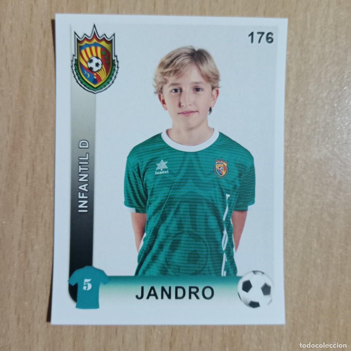 Cromos de f&uacute;tbol: JANDRO - JUGADOR - INFANTIL D - TAVERNES BLANQUES CLUB F&Uacute;TBOL - STICKER CROMO N&ordm; 176 - A&Ntilde;O 2018.